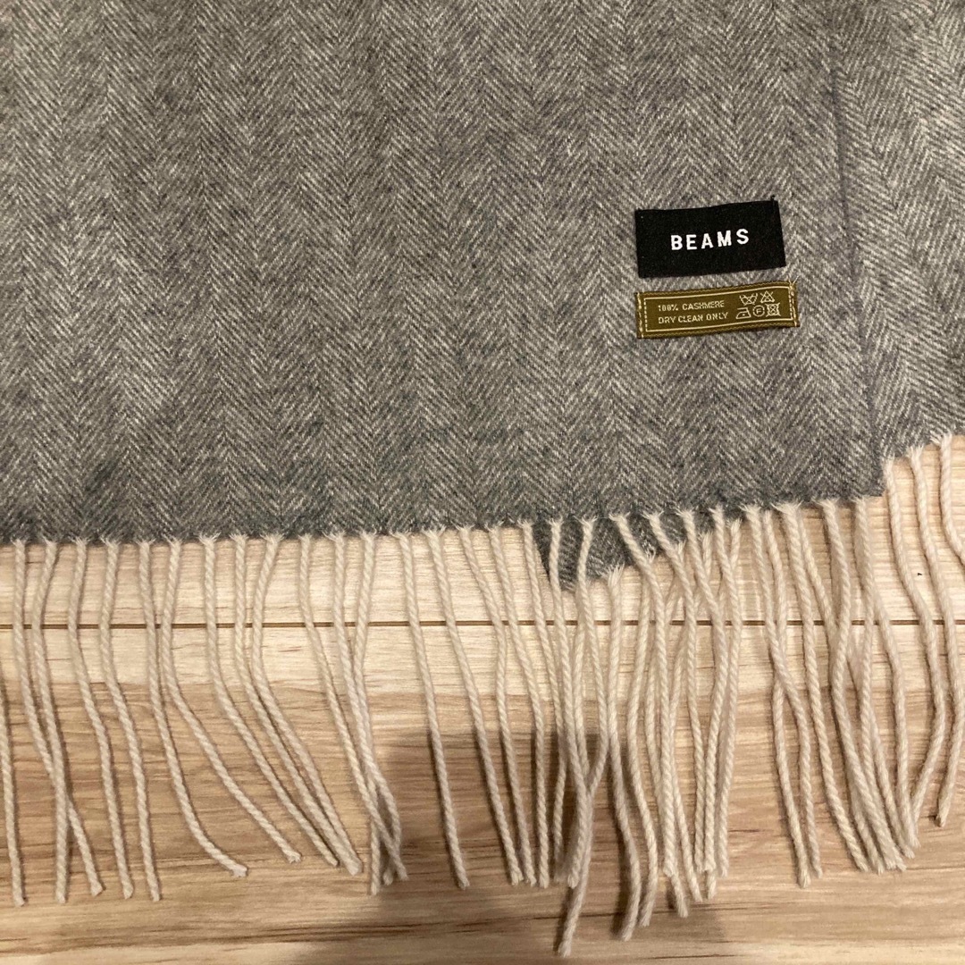 BEAMS(ビームス)の【まめはな様専用！】ビームス　カシミヤヘリンボーンマフラー🧣 メンズのファッション小物(マフラー)の商品写真