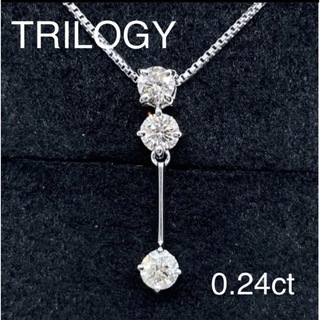トリロジー(trilogy)のako様専用　k18WG ダイヤモンド　ネックレス(ネックレス)