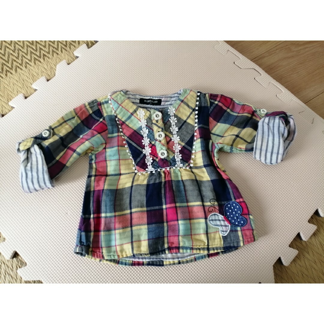 kladskap(クレードスコープ)の長袖　チェック　サイズ90 キッズ/ベビー/マタニティのキッズ服女の子用(90cm~)(その他)の商品写真