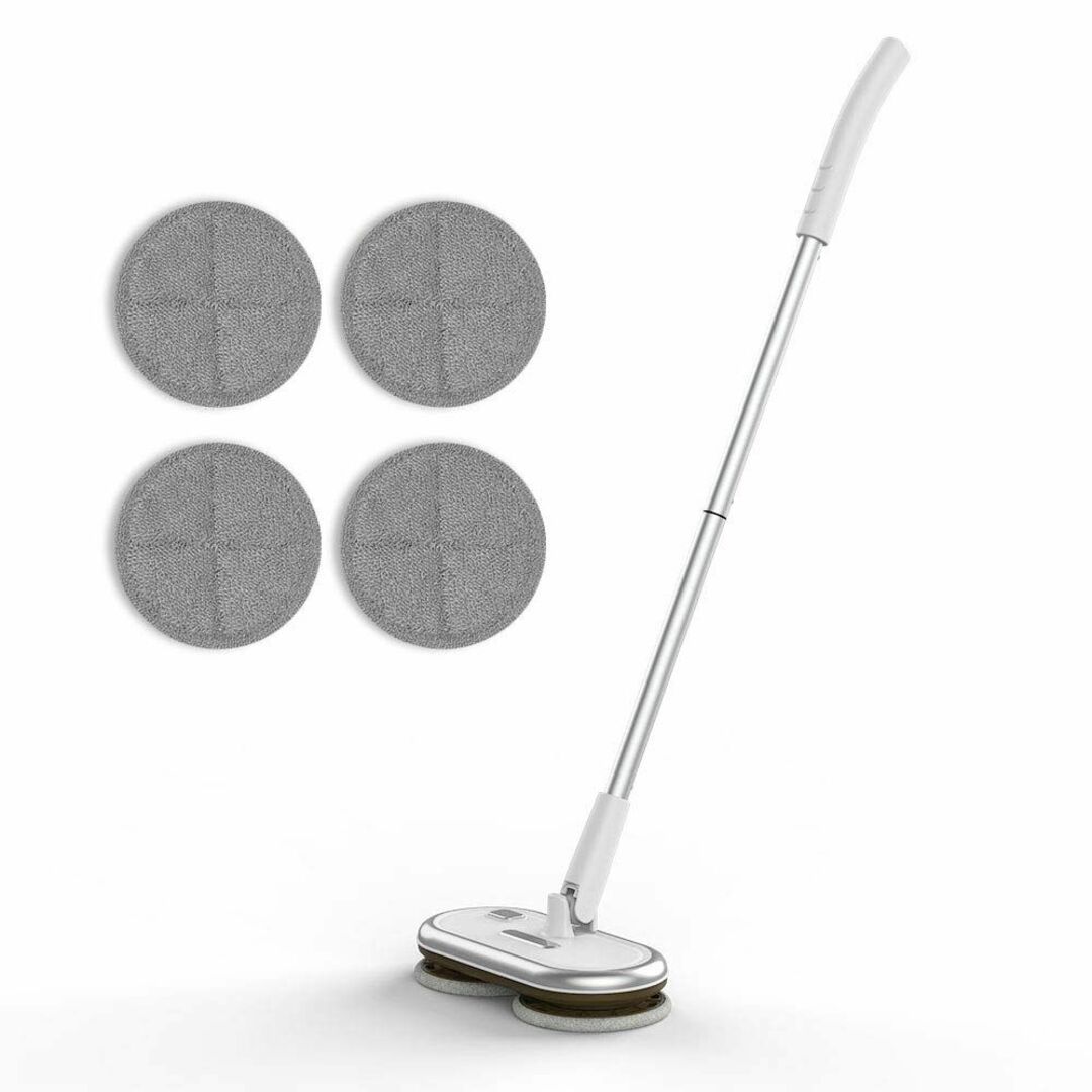 【色: 銀】GOBOT コードレス電動モップクリーナー 回転モップ 床掃除クリー