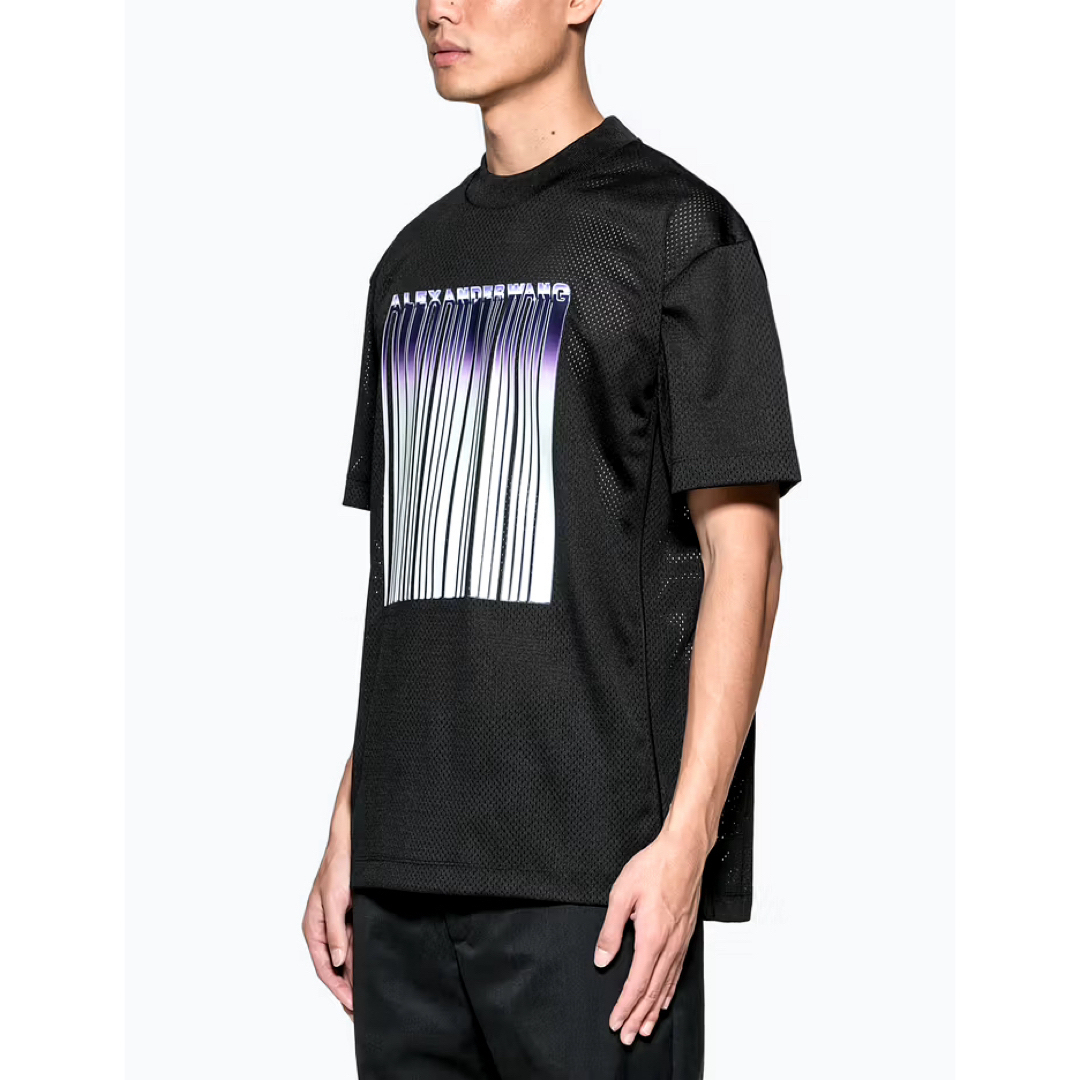 Alexander Wang(アレキサンダーワン)のAlexander wang バーコード メッシュTシャツ BTS ジン着用 メンズのトップス(Tシャツ/カットソー(半袖/袖なし))の商品写真