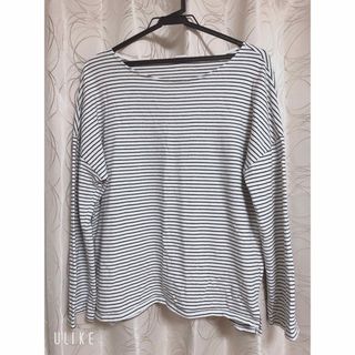 ギャップ(GAP)のGAP  ボーダー長袖シャツ XSサイズ 白 紺 カットソー(カットソー(長袖/七分))