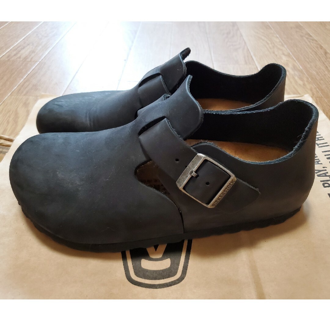 BIRKENSTOCK(ビルケンシュトック)のビルケンシュトック ロンドン 37 24 黒 つや消し レディースの靴/シューズ(スリッポン/モカシン)の商品写真