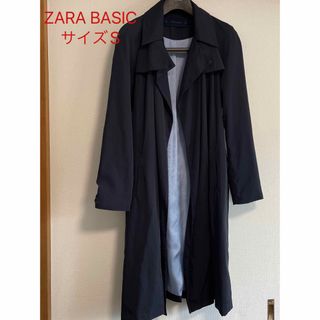 ザラ(ZARA)のZARA BASIC ザラベーシック トレンチコート ネイビー(トレンチコート)