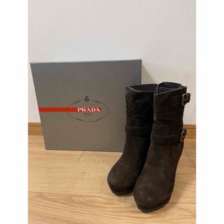 プラダ(PRADA)の新品未使用 プラダ ブーツ ブラウン size:375 PRADA 3TZ033(ブーツ)