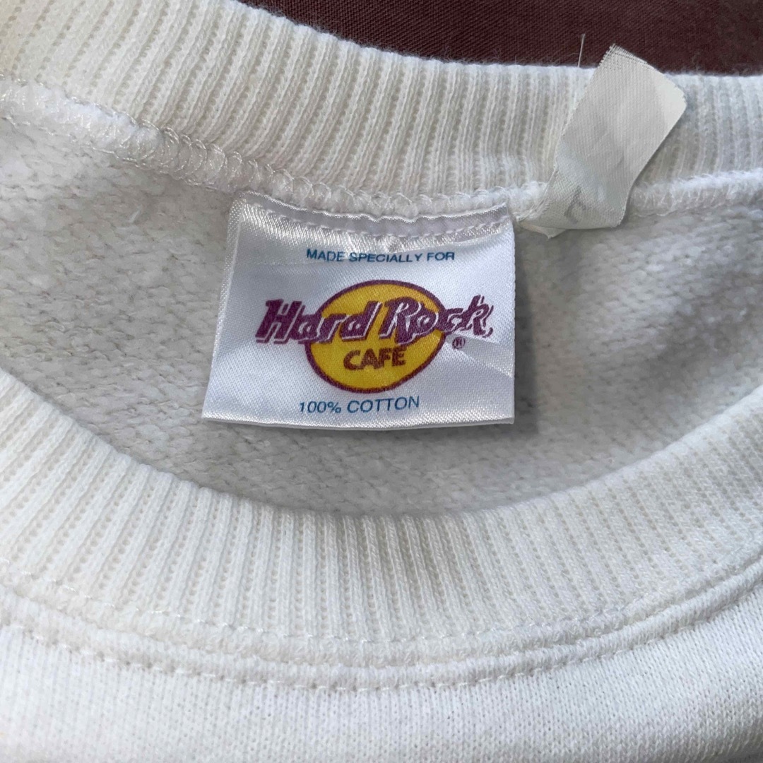 Hard Rock CAFE(ハードロックカフェ)のハードロックカフェhard rock cafe プリント 薄手 スウェット 白 レディースのトップス(トレーナー/スウェット)の商品写真