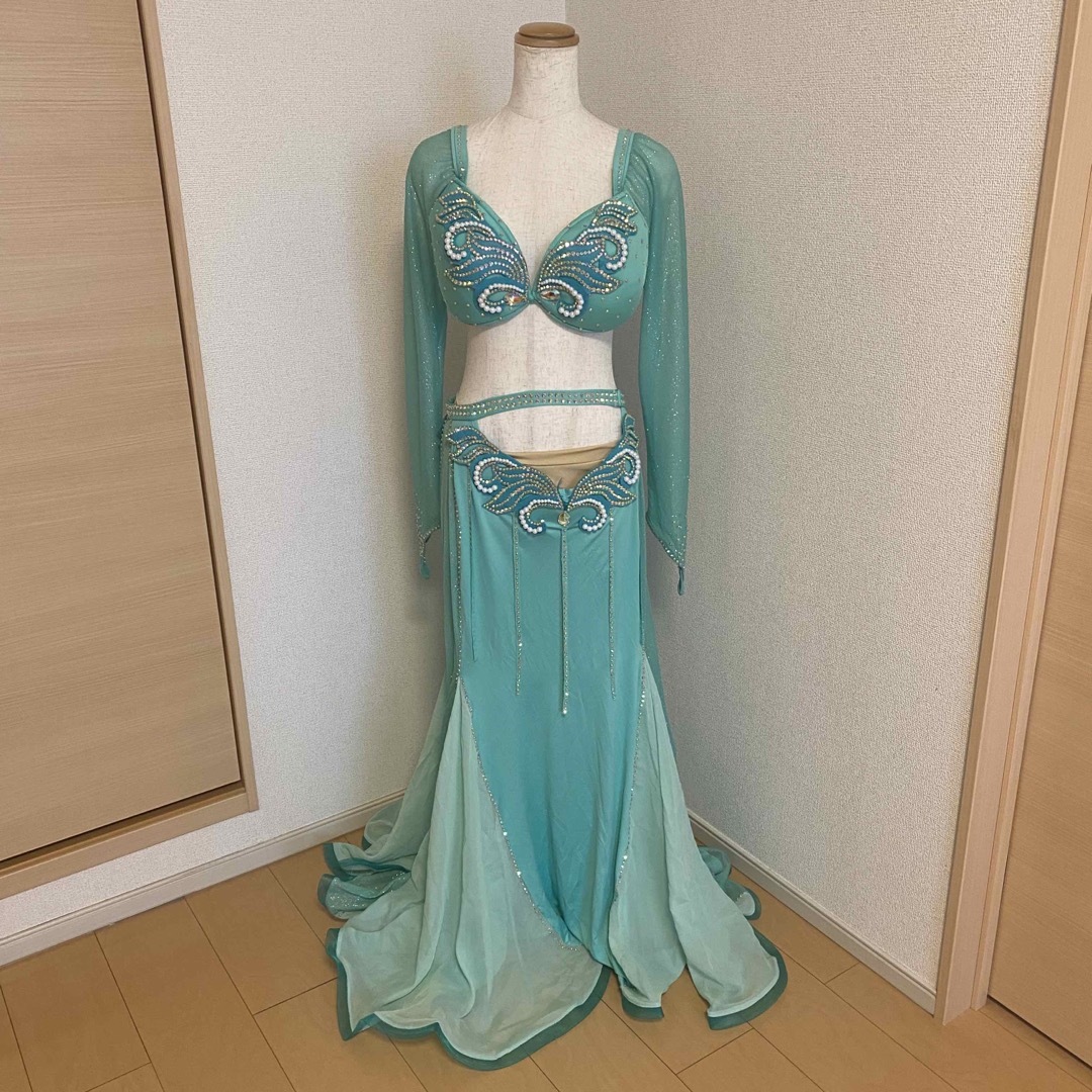 ベリーダンス マーメイド エメラルドグリーン ティファニーブルー XXL