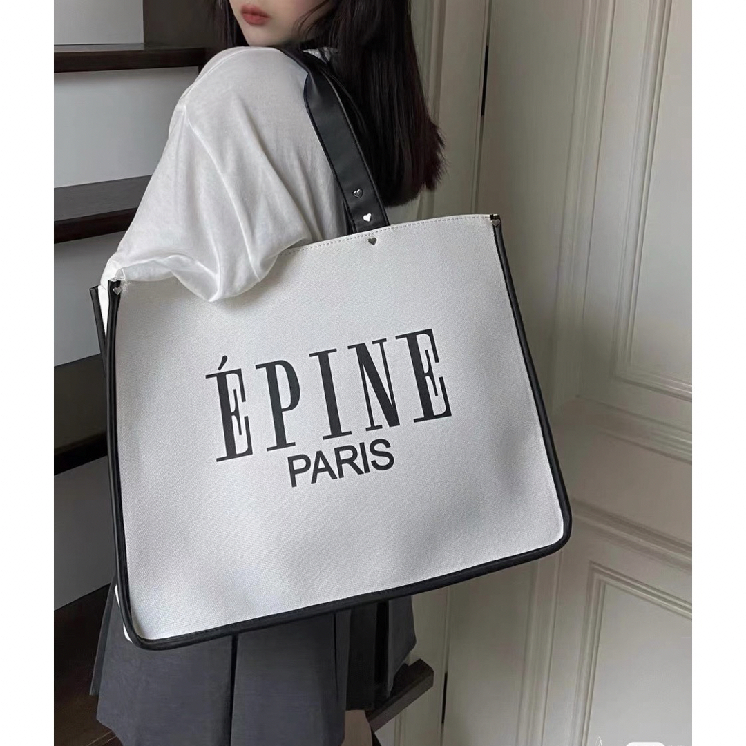 ÉPINE PARIS piping heart studs bag white