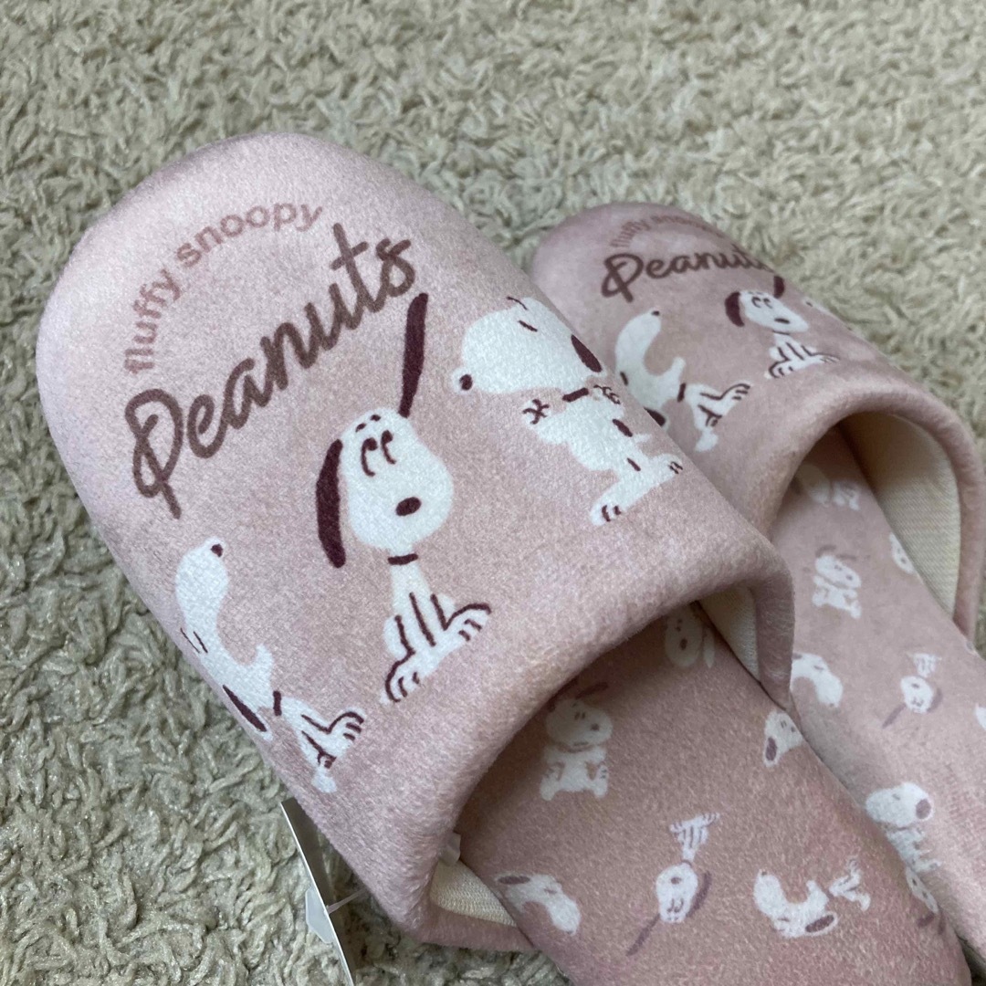 お得◎新品 フラッフィースヌーピー トイレマット スリッパ 2点 SNOOPY 5