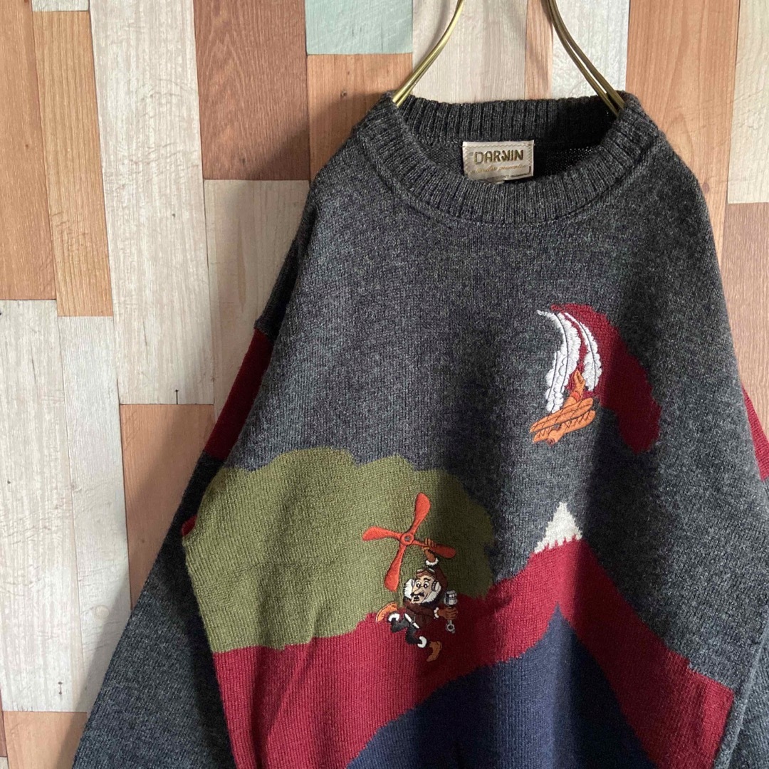 ART VINTAGE - ヴィンテージ古着 DARWIN ミックスニット レトロ
