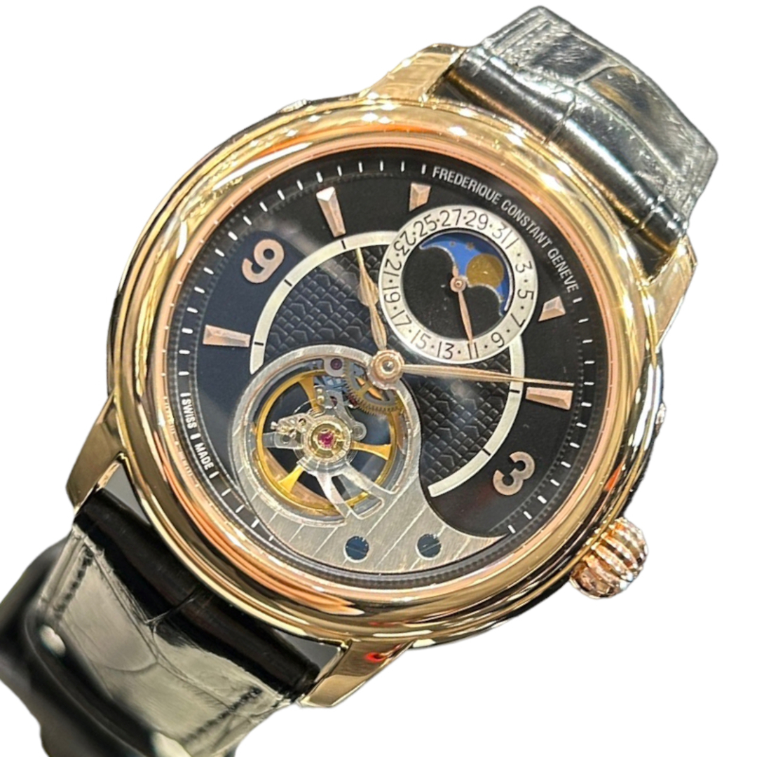 フレデリック・コンスタント FREDERIQUE CONSTANT マニュファクチュール ハートビート FC-935 ステンレススチール 革ベルト メンズ 腕時計