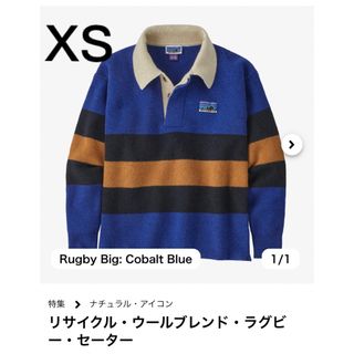 パタゴニア(patagonia)の【完売品】パタゴニア　ラグビーシャツ　ラグビーセーター　xs(ニット/セーター)