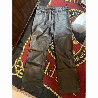 ジョンローレンスサリバン(JOHN LAWRENCE SULLIVAN)のgoffa 購入　leather flare pants(ワークパンツ/カーゴパンツ)