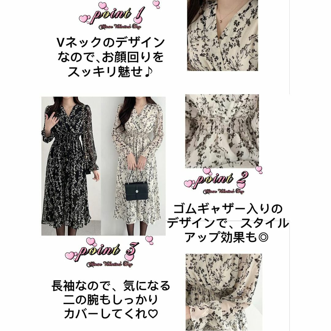 [Village H&T] ワンピース レディース ドレス ロングワンピース 花 6