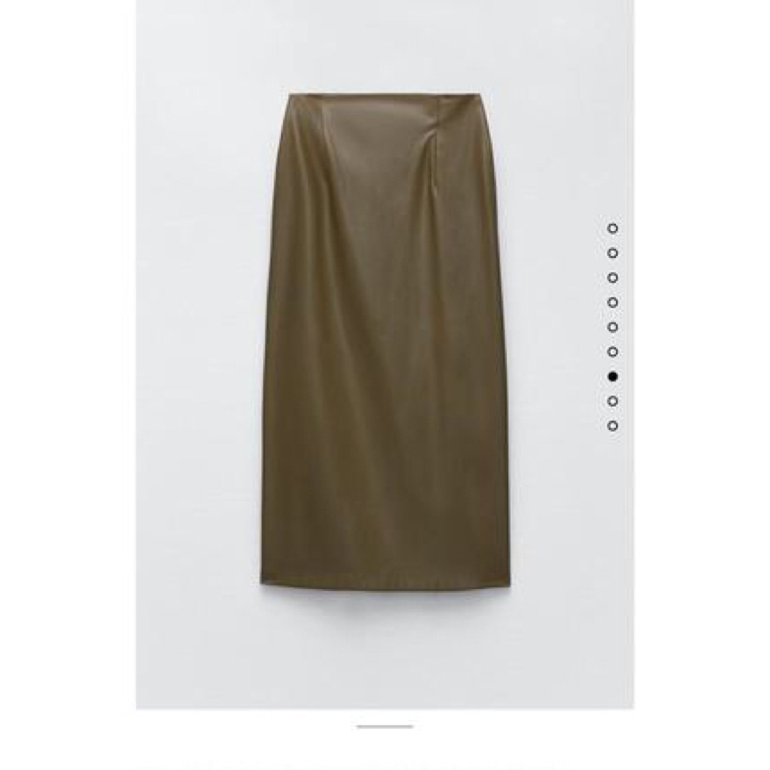 ZARA(ザラ)のZARAザラ【新品タグ付】ファッションレザースペンシルカート レディースのスカート(ひざ丈スカート)の商品写真