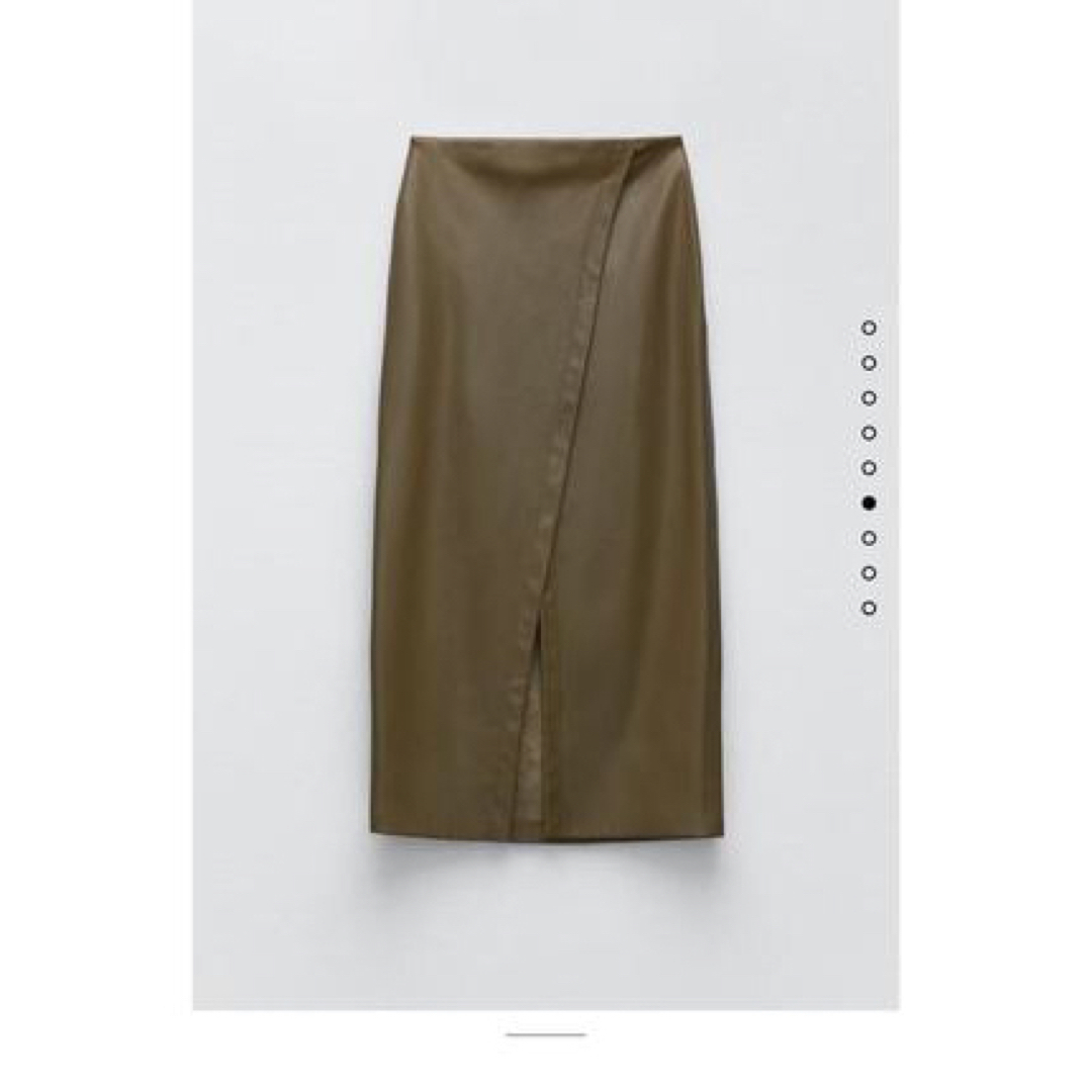 ZARA(ザラ)のZARAザラ【新品タグ付】ファッションレザースペンシルカート レディースのスカート(ひざ丈スカート)の商品写真