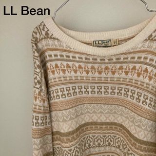 エルエルビーン(L.L.Bean)のUSA製 90s エルエルビーン ニットセーター ノルディック 総柄(ニット/セーター)
