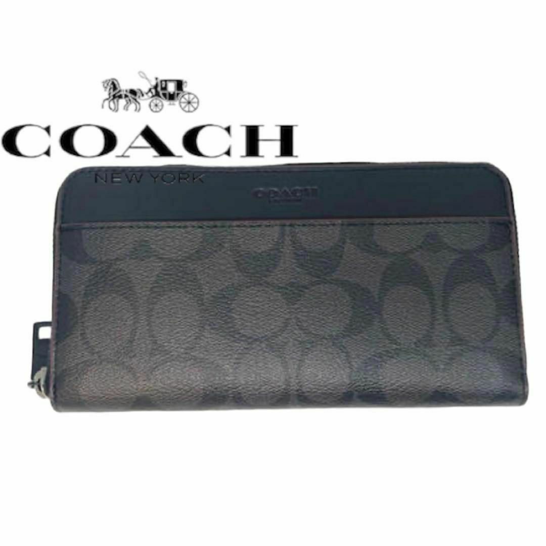 新品】Coach コーチ シグネチャーロゴレザー長財布 ウォレット