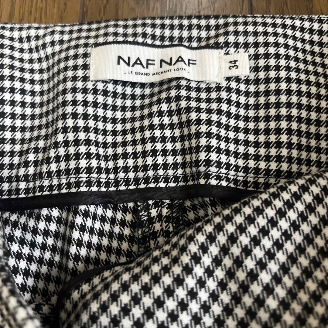 ZARA(ザラ)の新品　ナフナフ　NAFNAF 千鳥格子　パンツ レディースのパンツ(カジュアルパンツ)の商品写真