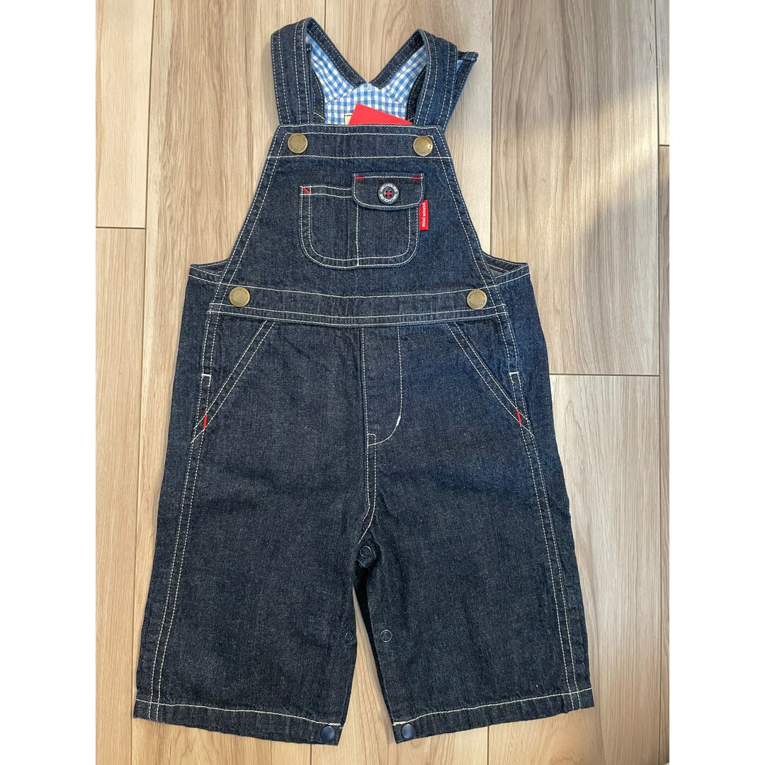 mikihouse(ミキハウス)のミキハウス　オーバーオール　80〜90センチ キッズ/ベビー/マタニティのキッズ服男の子用(90cm~)(パンツ/スパッツ)の商品写真