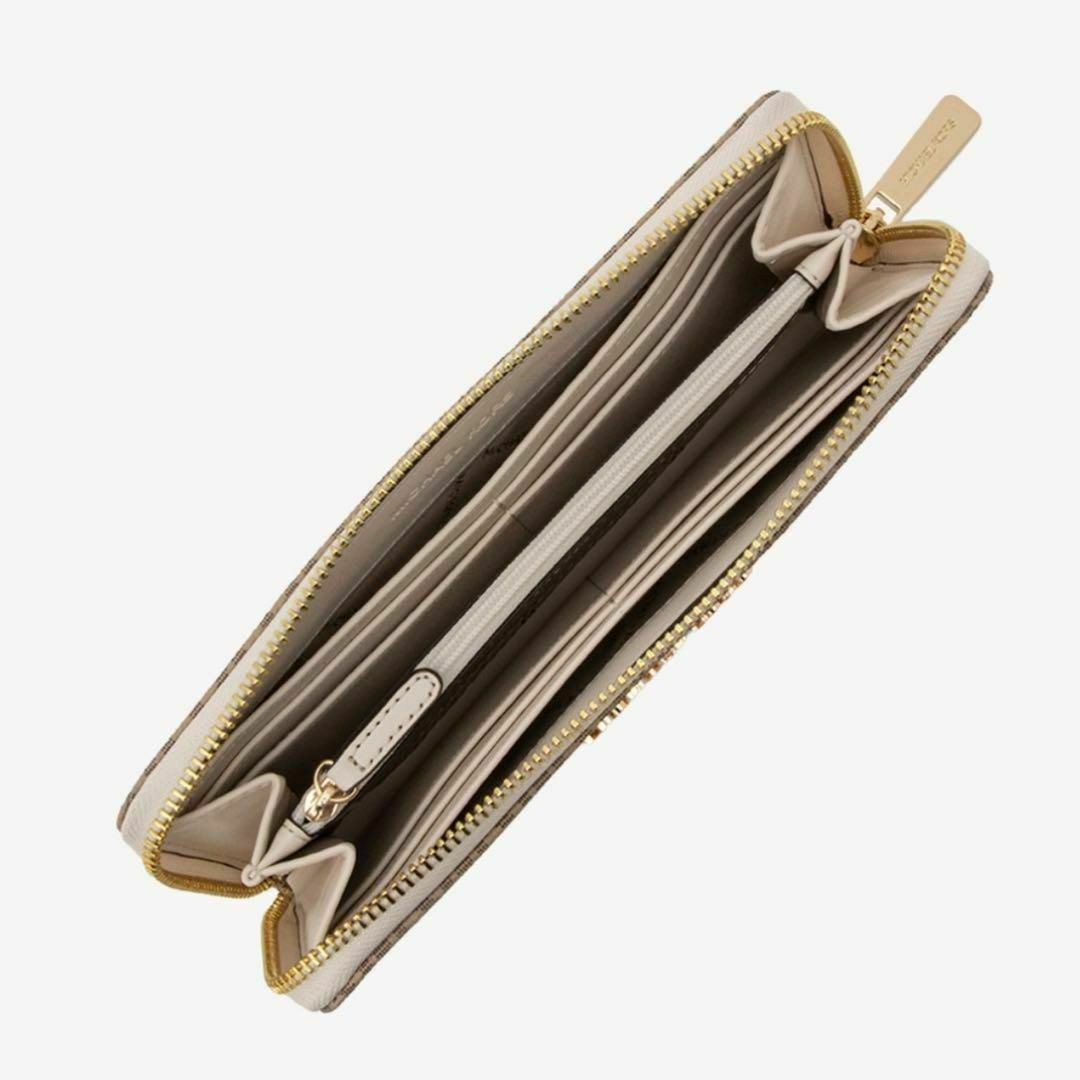 新品】MICHAEL KORS マイケルコース PVC総柄レザーラウンド長財布-