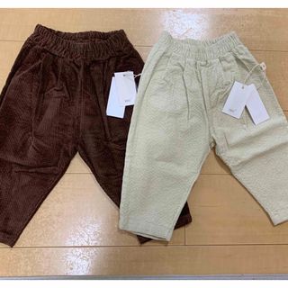 秋冬　パンツ　双子　80 2着　新品(パンツ)