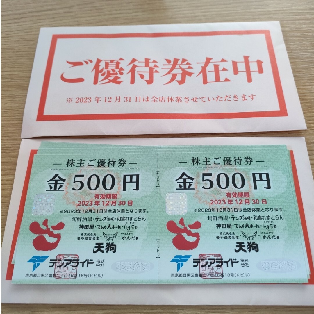 たけたけし様専用】テンアライド株主優待券20000円分/松屋フーズ20枚-