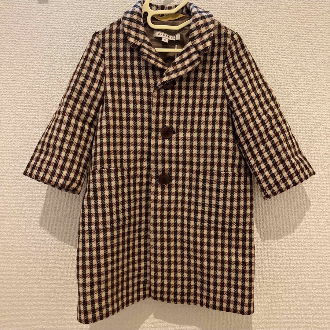 Caramel baby&child (キャラメルベビー&チャイルド)のcaramel キャラメル danby coat brown 4y キッズ/ベビー/マタニティのキッズ服女の子用(90cm~)(コート)の商品写真