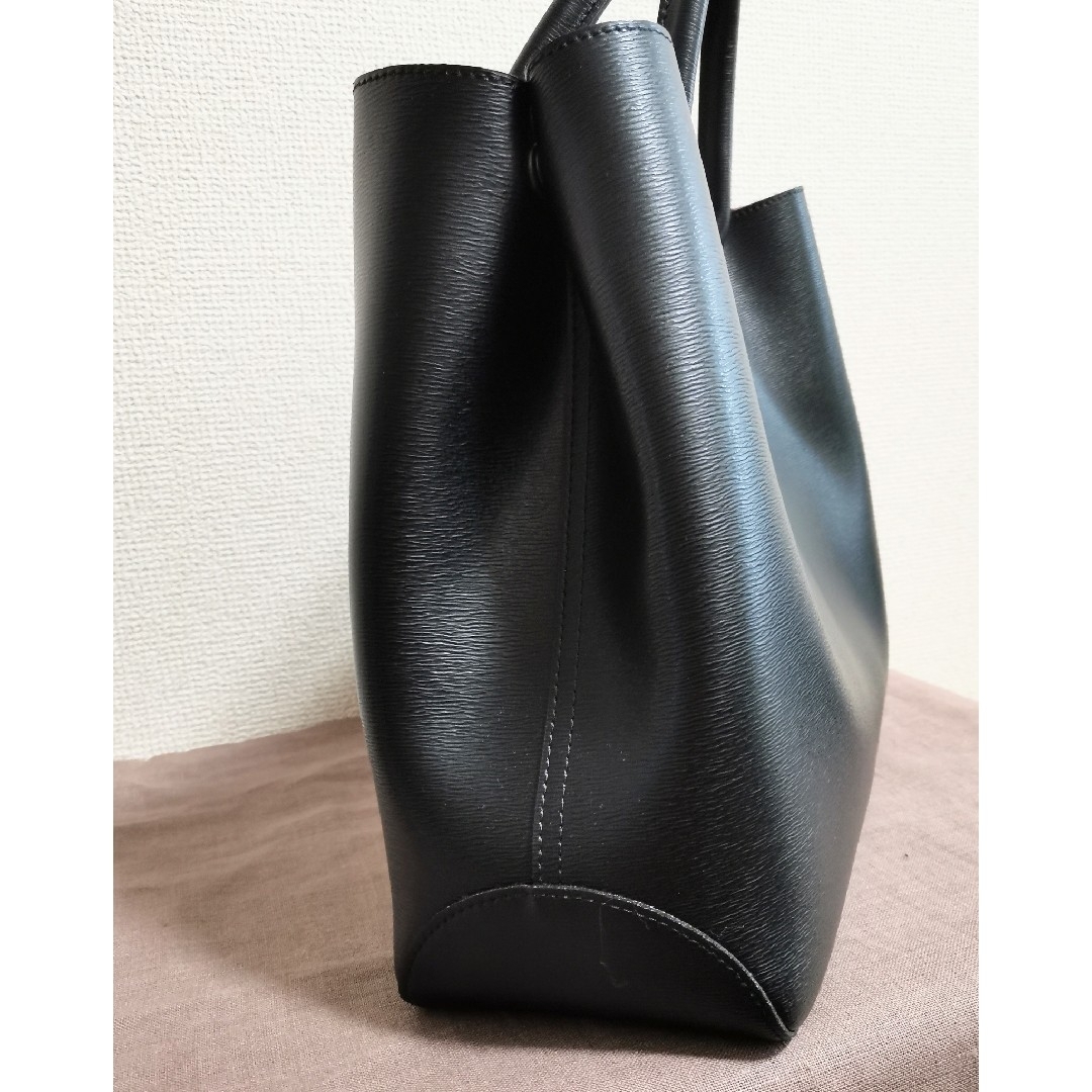 LONGCHAMP(ロンシャン)のロンシャン Longchamp トートバッグ 黒 Black ロゾ 本革 レディースのバッグ(トートバッグ)の商品写真