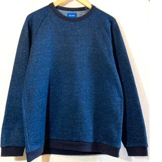 ビームス(BEAMS)のBEAMS★スウェット★バインダーネック★裏起毛★ビームス★定価16000円★紺(スウェット)