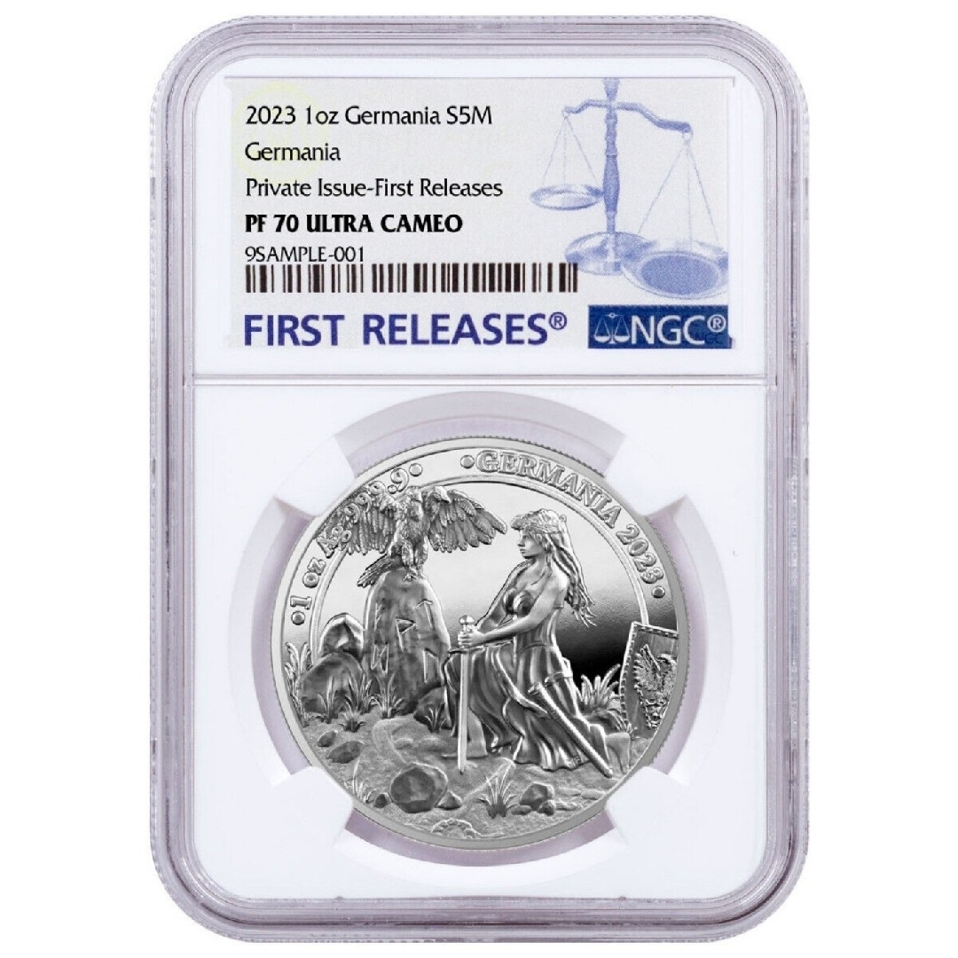 2オンス 2021 ゲルマニア 銀貨 純銀 メダル 証明書付き BU
