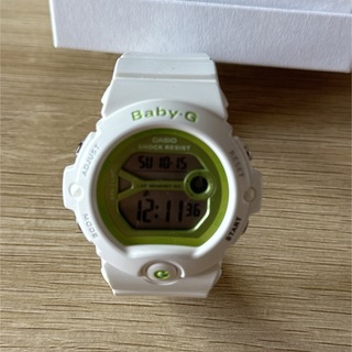 ベビージー(Baby-G)のBaby-G 腕時計 デジタル 白 黄緑　3408 BG-6903(腕時計)
