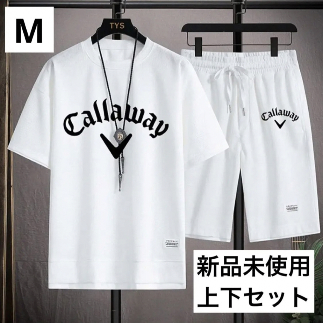 Callaway - ゴルフウェア 上下セット ホワイト シャツ パンツ 新品 M ...