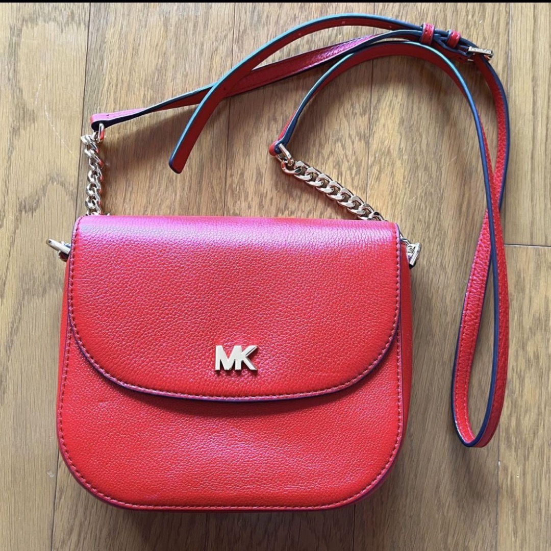 Michael Kors - マイケルコース ショルダーバッグ レッド チェーン