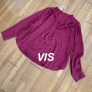 ヴィス(ViS)の【VIS】異素材長袖ブラウス　カットソー(シャツ/ブラウス(長袖/七分))