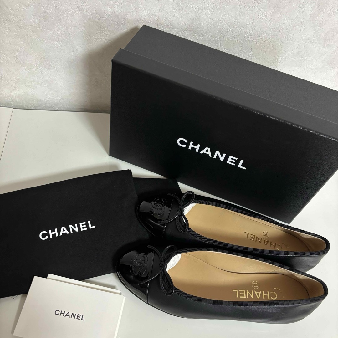 CHANEL シャネル フラット バレエシューズ 37C 24cm