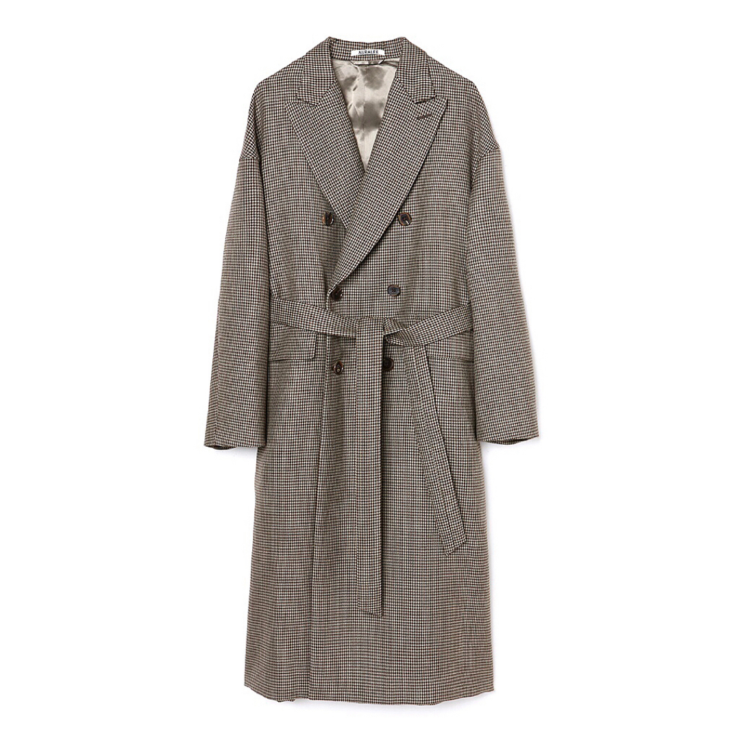 AURALEE(オーラリー)の18AW AURALEE DOUBLE FACE CHECK COAT 極美品 レディースのジャケット/アウター(ロングコート)の商品写真