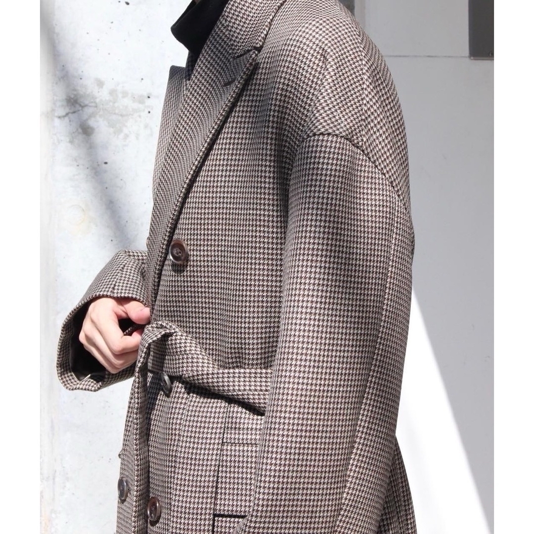 AURALEE(オーラリー)の18AW AURALEE DOUBLE FACE CHECK COAT 極美品 レディースのジャケット/アウター(ロングコート)の商品写真