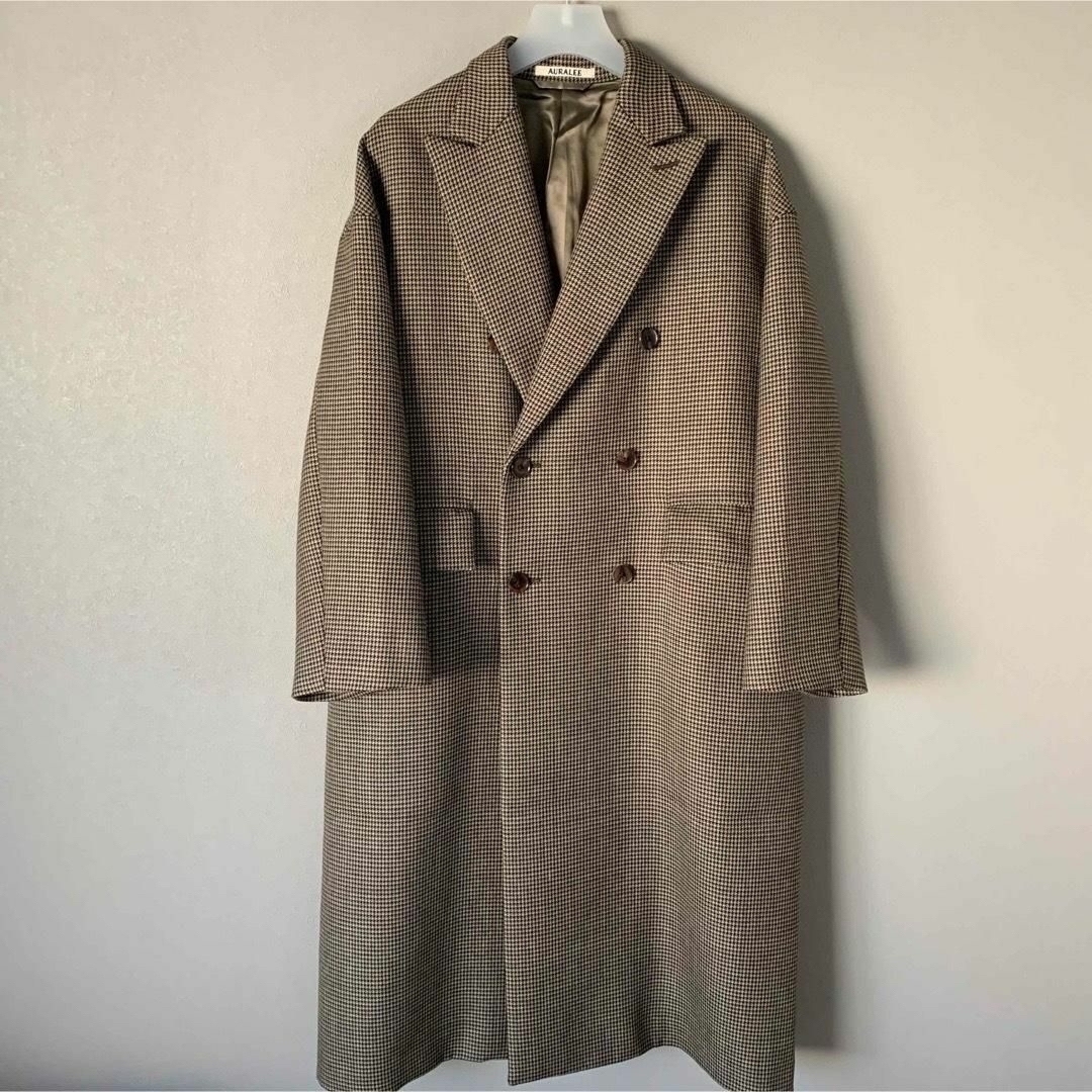 AURALEE - 18AW AURALEE DOUBLE FACE CHECK COAT 極美品の通販 AURALEE - 18AW AURALEE DOUBLE FACE CHECK COAT 極美品の通販