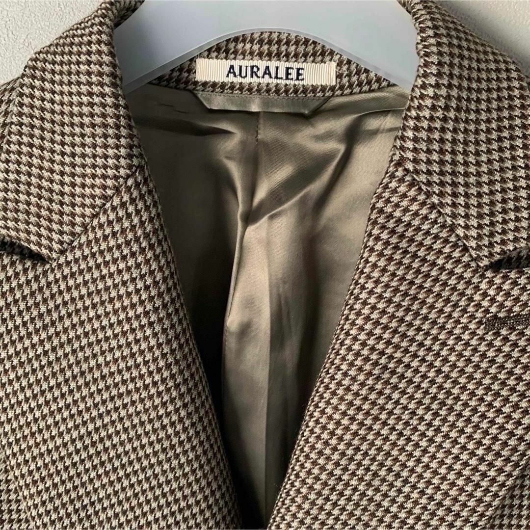 AURALEE(オーラリー)の18AW AURALEE DOUBLE FACE CHECK COAT 極美品 レディースのジャケット/アウター(ロングコート)の商品写真