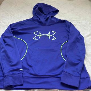 アンダーアーマー(UNDER ARMOUR)の青紫　パーカー　ＹＸＬ　ジュニア　薄手(Tシャツ/カットソー)