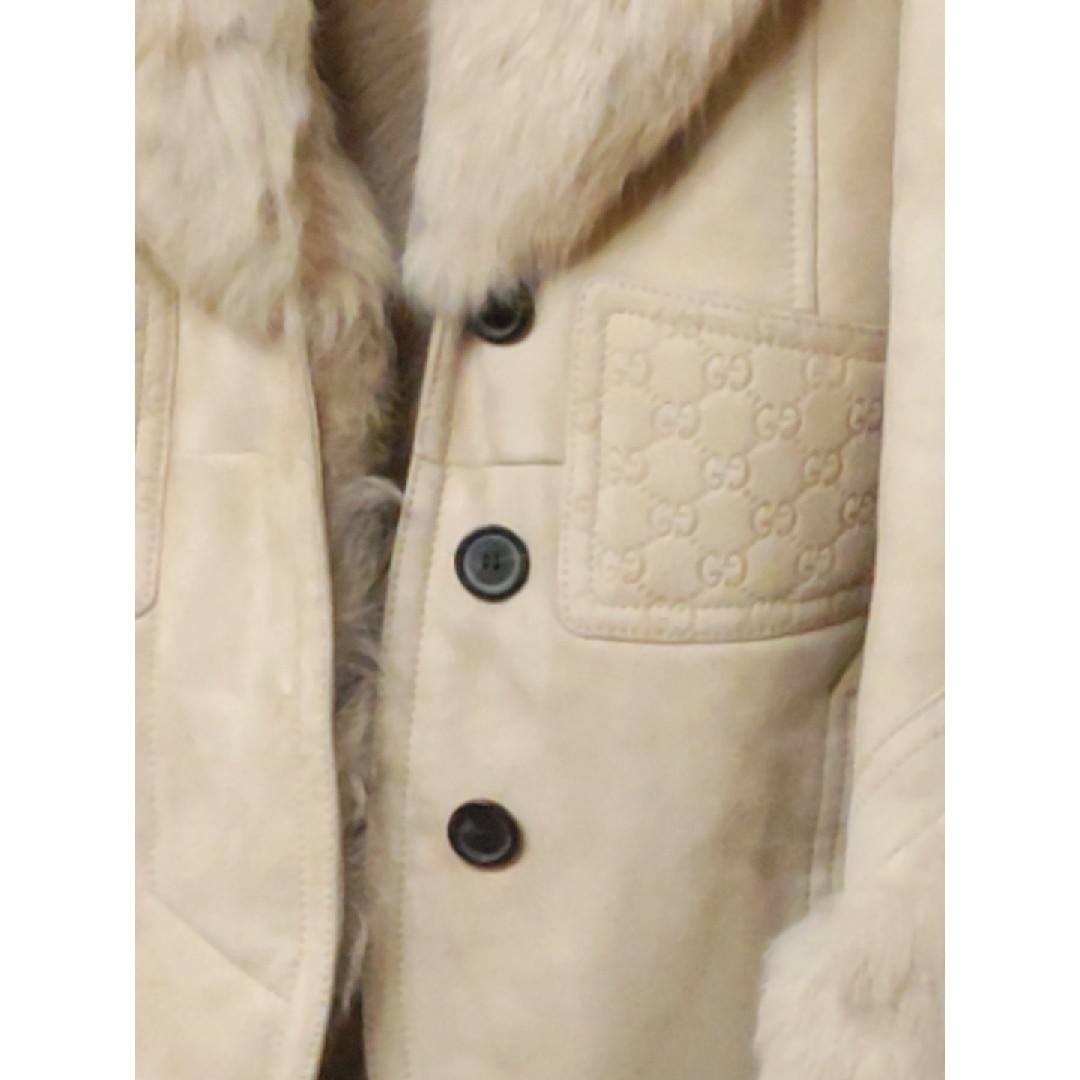 Gucci(グッチ)のグッチ❦GUCCI❦　毛皮コート　ムートン　ファー　レザー　クリーニング済 レディースのジャケット/アウター(毛皮/ファーコート)の商品写真