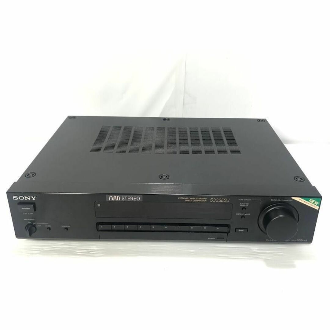 SONY ソニー ST-S333ESJ ブラック FM/AMステレオチューナー(品)-