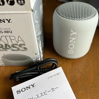 ソニー(SONY)のSONY ワイヤレスポータブルスピーカー SRS-XB12(H) グレー(スピーカー)