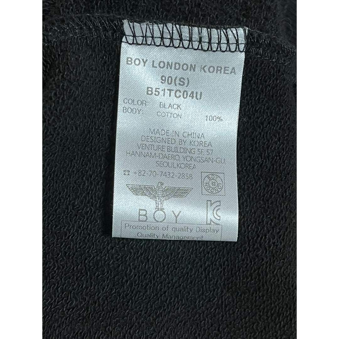 Boy London(ボーイロンドン)の新品　BOY LONDON ブラックパーカー　ユニセックス　サイズS メンズのトップス(パーカー)の商品写真