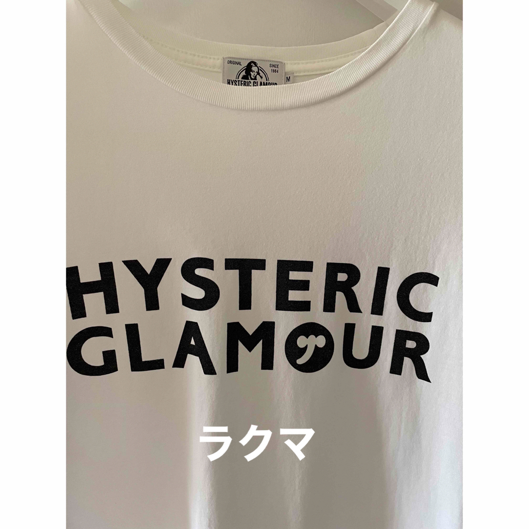 M ホワイト白HYSTERIC GLAMOURロゴTシャツ ヒステリックグラマー