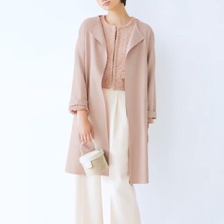 フォクシー(FOXEY)のフォクシー《Coat Graz》アンティークベージュ　38(スプリングコート)