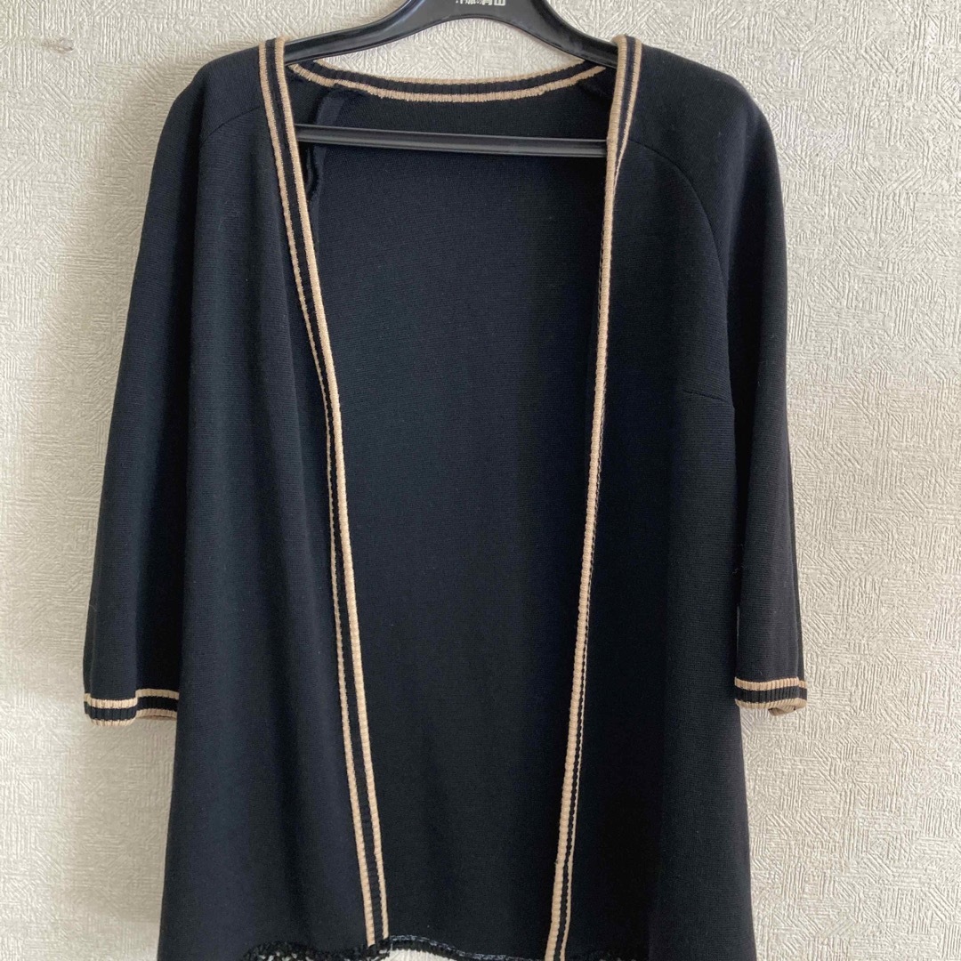 PINOLE - ピノーレ、ニットジャケット、NEWウール100%、八分袖、15号