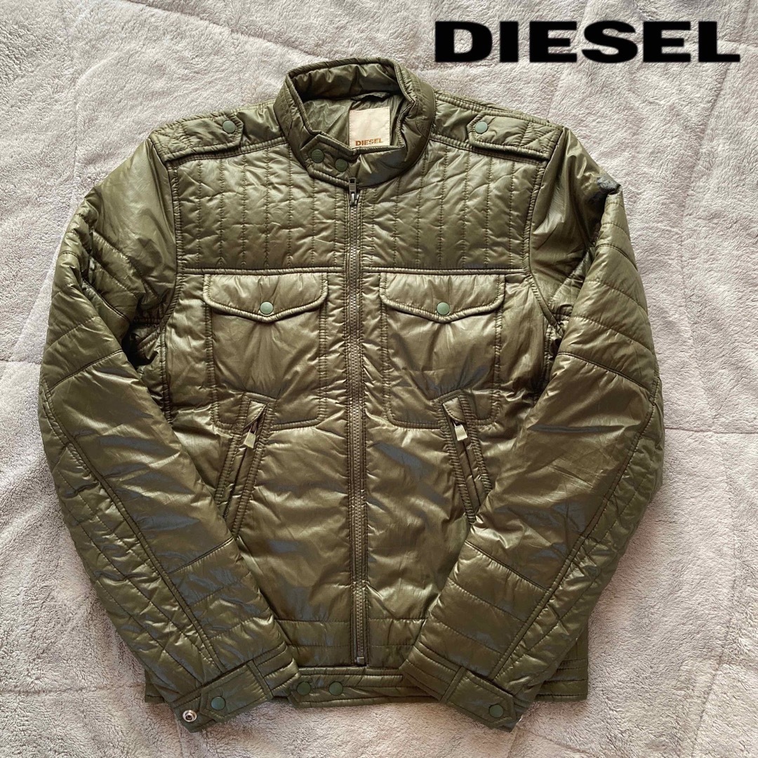 DIESEL ディーゼル　ナイロンジャケット シングルライダース　中綿　Sサイズ