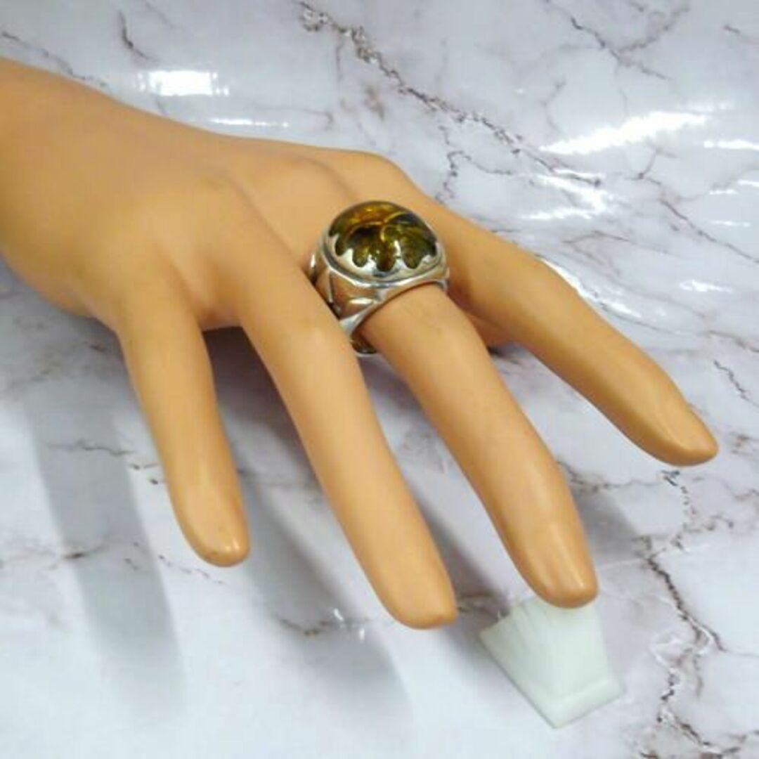 スカルフェイス・クリスタルシルバー９２５製リング（指輪）！ メンズのアクセサリー(リング(指輪))の商品写真